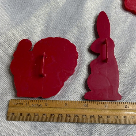 Vintage Set Occasion Cookie Cutters Red Thanksgiving Christmas Halloween Easter - Picture 8 of 9